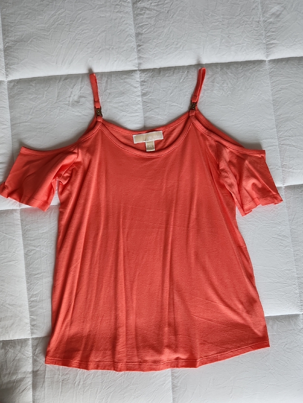 Michael Kors Coral Cold-Shoulder Camisole